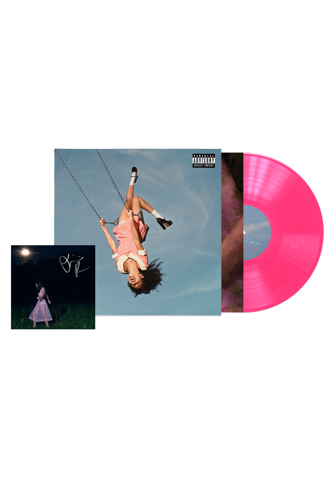 you seem pretty sad for a girl so in love - exclusive 'sticky sweet' vinyle rose vif + carte dédicacée