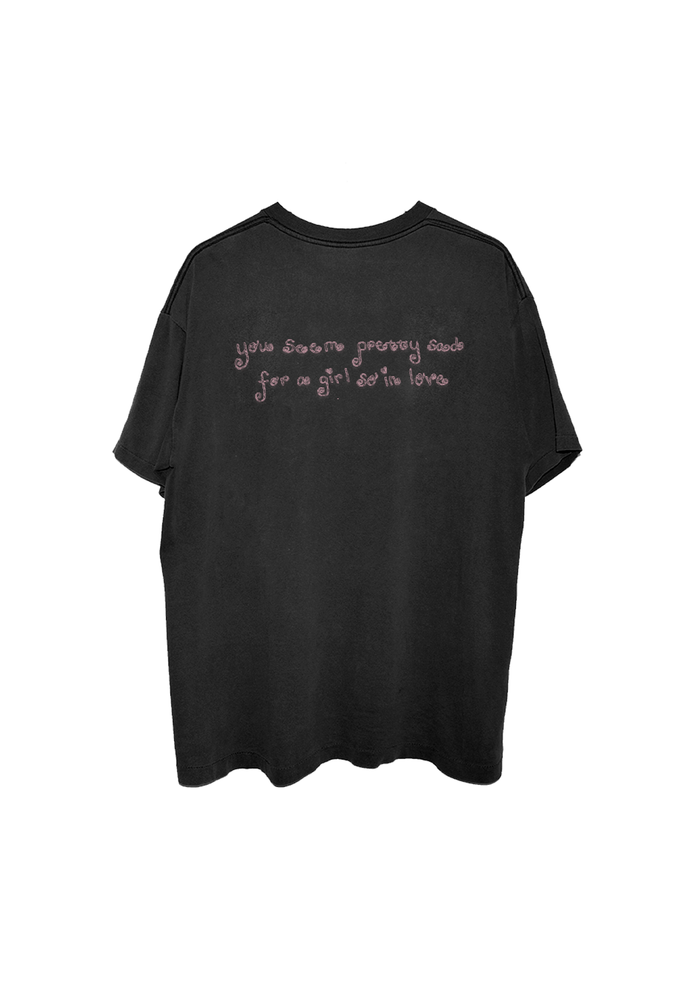 swing embroidered t-shirt noir oversize