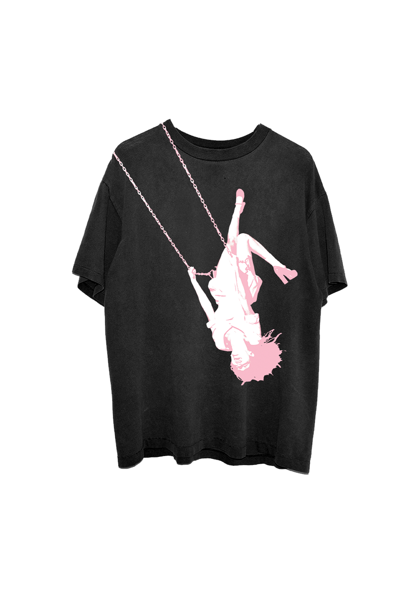 swing embroidered t-shirt noir oversize